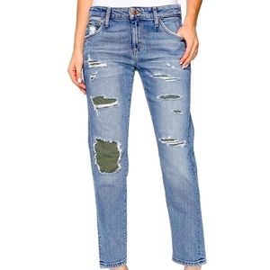 Joe's Jeans Ex-Lover Distressed Patch Ankle Jeans Layne Denim Pants Women’s 32